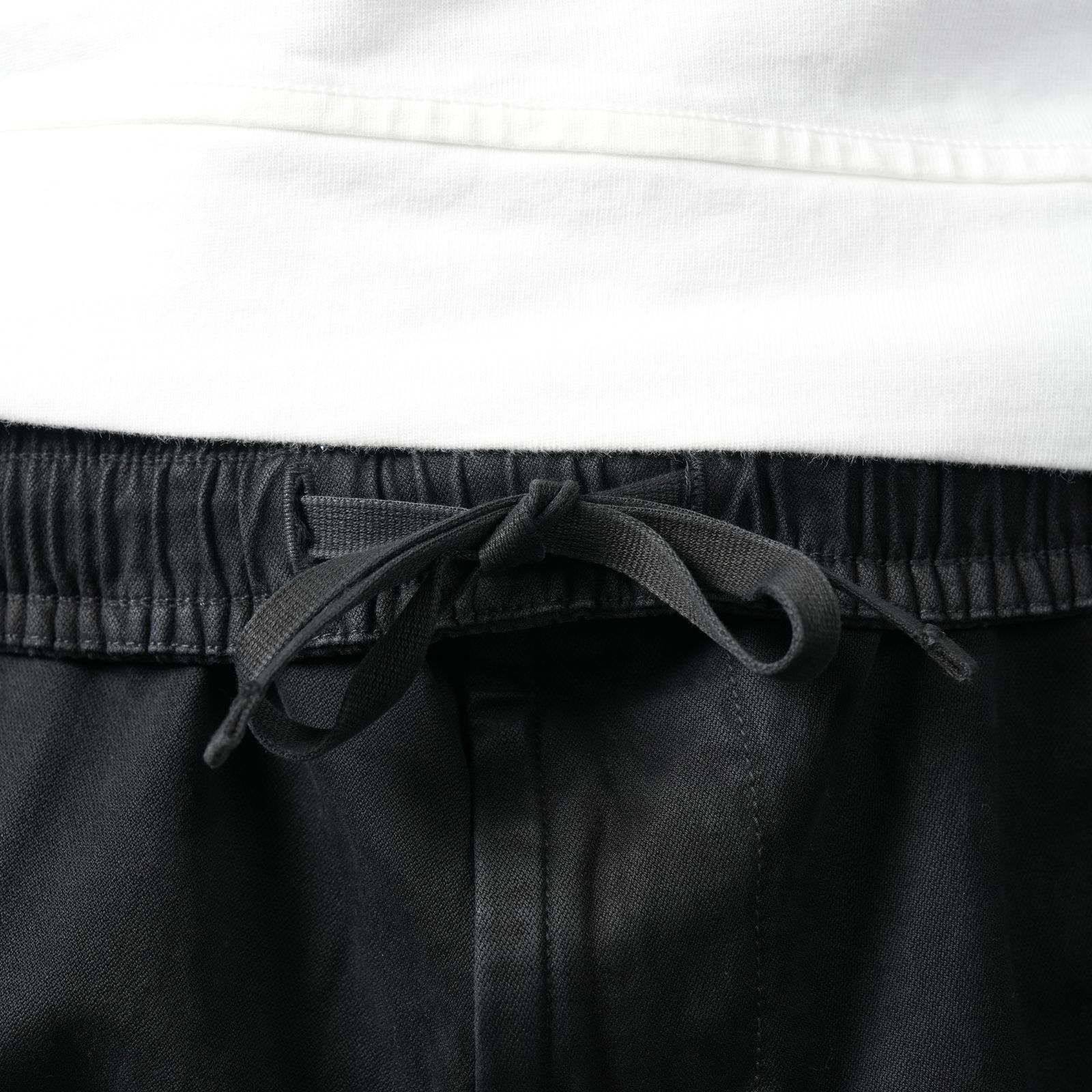 3100036  / STRETCH ORGANIC BROKEN TWILL COTTON 'OLD' EFFECT / カーゴパンツ  [ガーメントダイ][ルーズフィット][ストレッチ入り]  (ブラック)