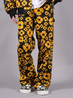 【ラスト1点】 MARNI X CARHARTT WIP - YELLOW FLORAL TROUSERS / パンツ   (サンフラワー)