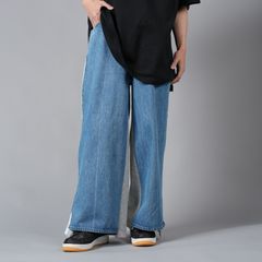 【ラスト1点】JERSEY MERGING DENIM PANTS / ジャージー マージング デニムパンツ (インディゴ)