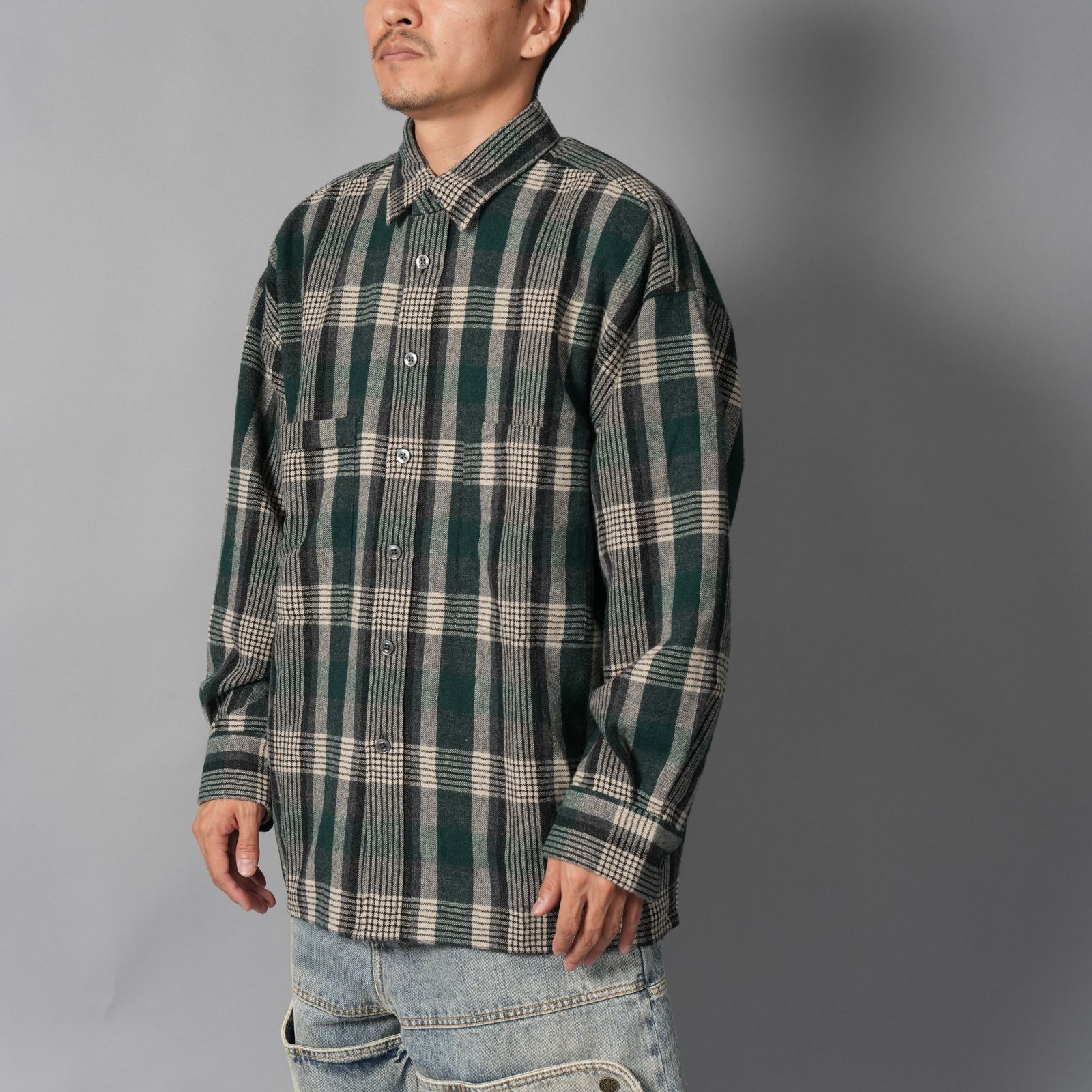 Classic Wool Shirt / クラシックウールシャツ (グリーン)