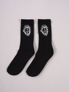 ラスト1点 / Cotton wreath SOCKS / ソックス (ブラック)