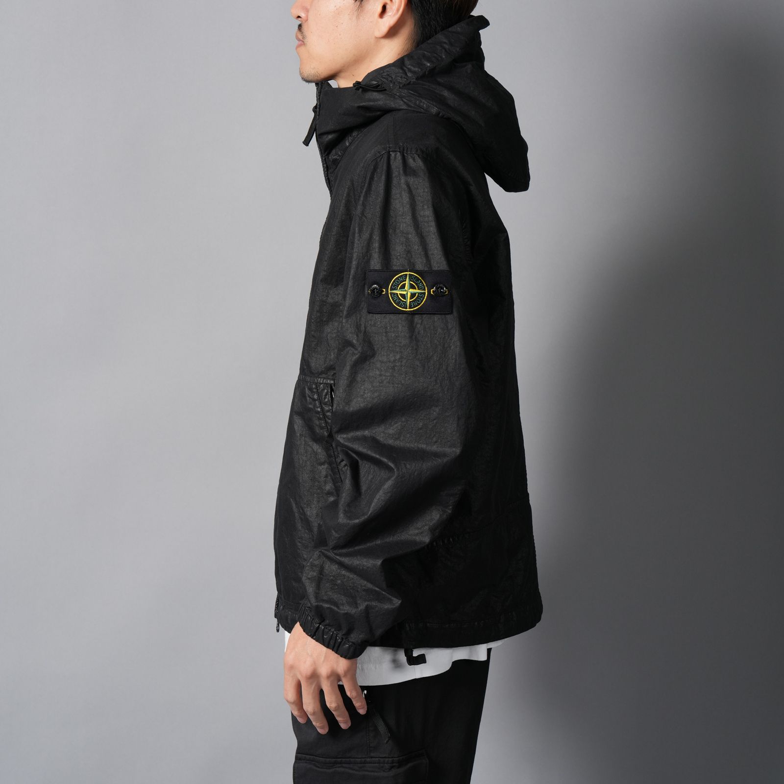 4100053 ORGANIC-LOOK NYLON PANAMA-TC / オーガニック ナイロンパナマ ジャケット 【ガーメントダイ】(ブラック)