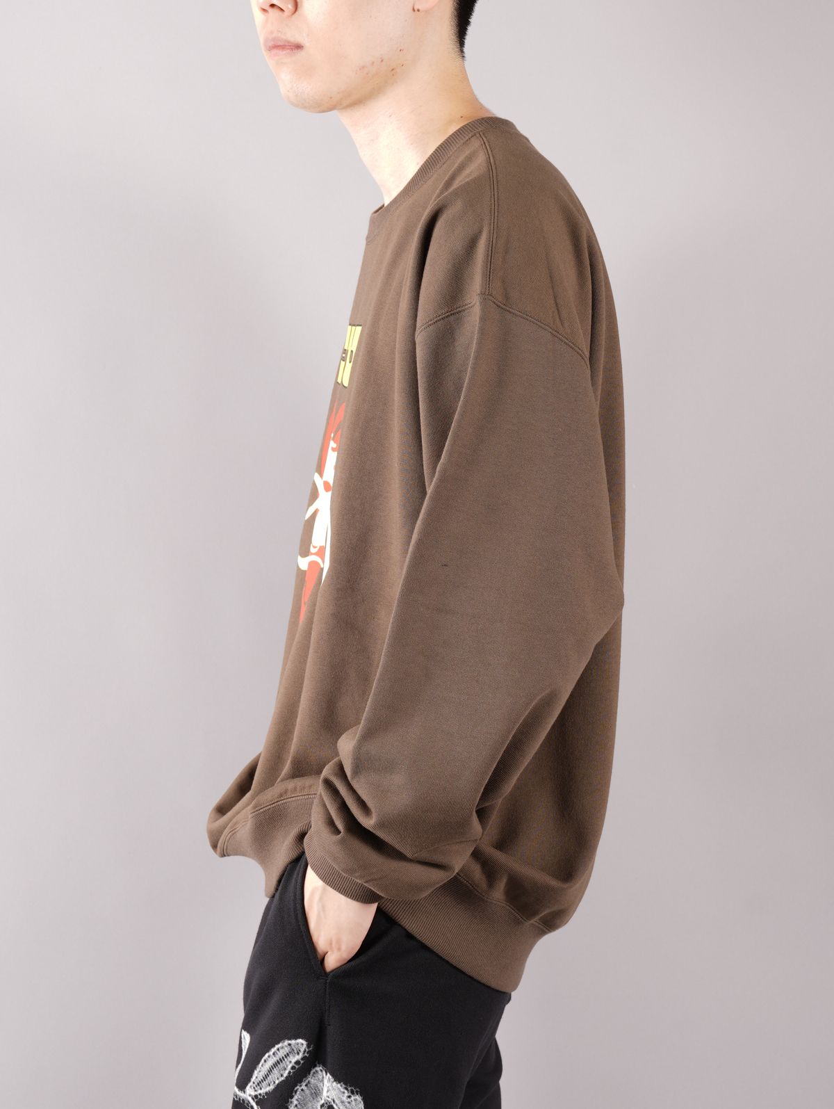 【ラスト1点】GIRL BIKE SWEAT SHIRT / ガールバイク スウェットシャツ (ブラウン)