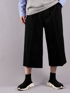 ラスト1点 / CROPPED TROUSERS / クロップドトラウザー ズ (ブラック)