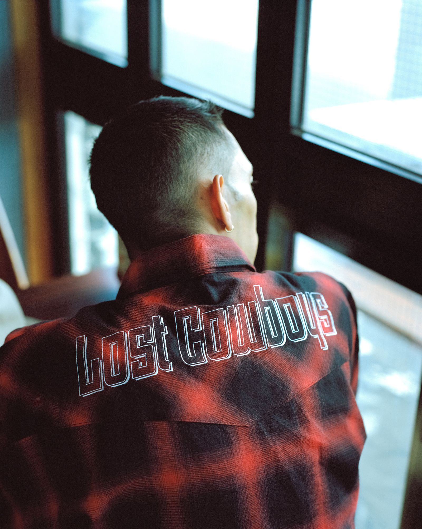 OMBRE PLAID WESTERN SHIRTS (L/S) / ウエスタンシャツ (レッド)