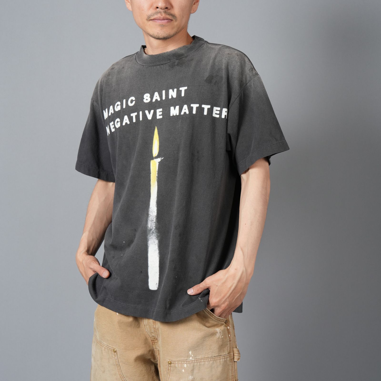 SAINT M×××××× - SM-HR8-0000-008 / SS TEE / CANDLE / BLACK