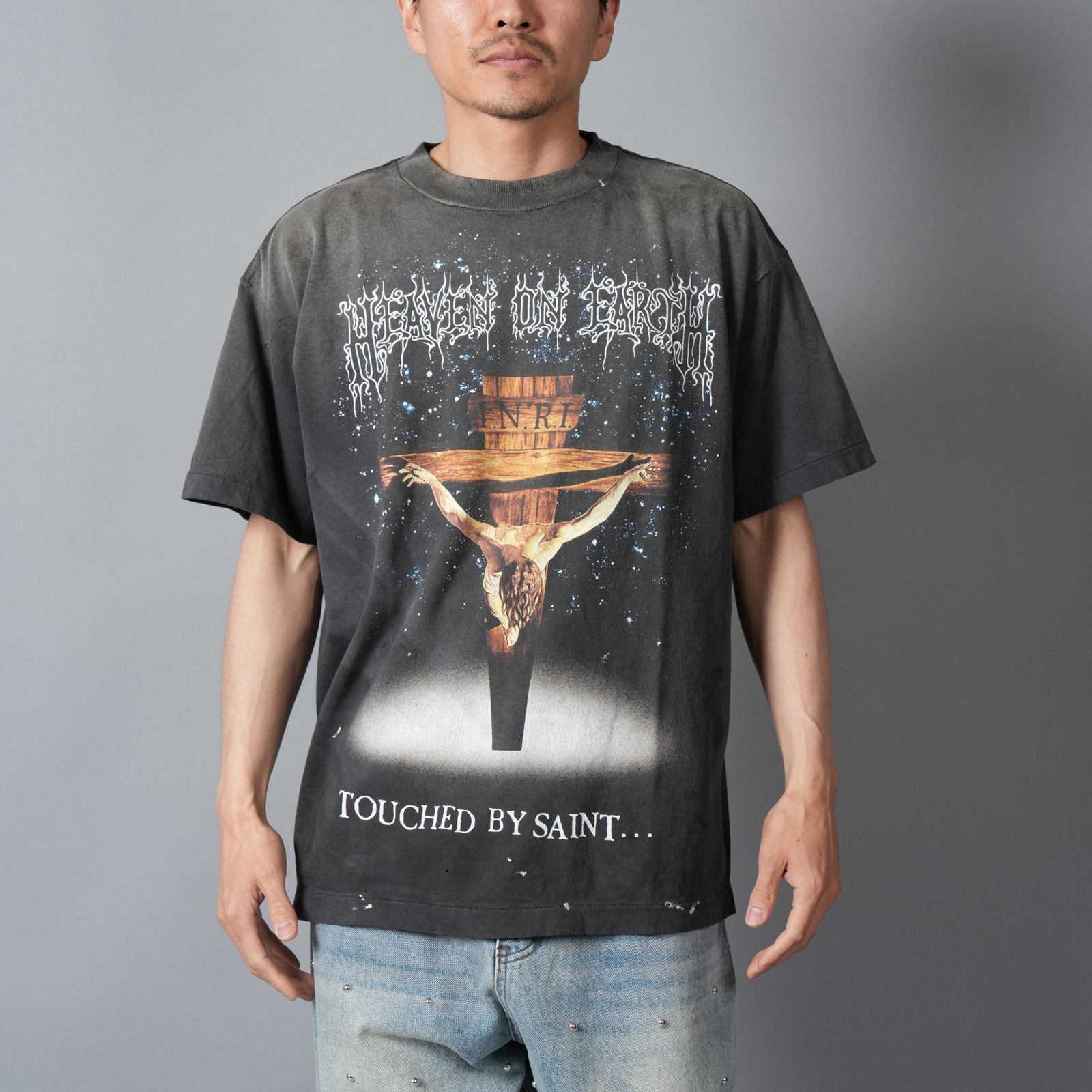 【ラスト1点】SM-MK8-0000-002 / SS T-SHIRT / JESUS / BLACK / Tシャツ (ブラック)