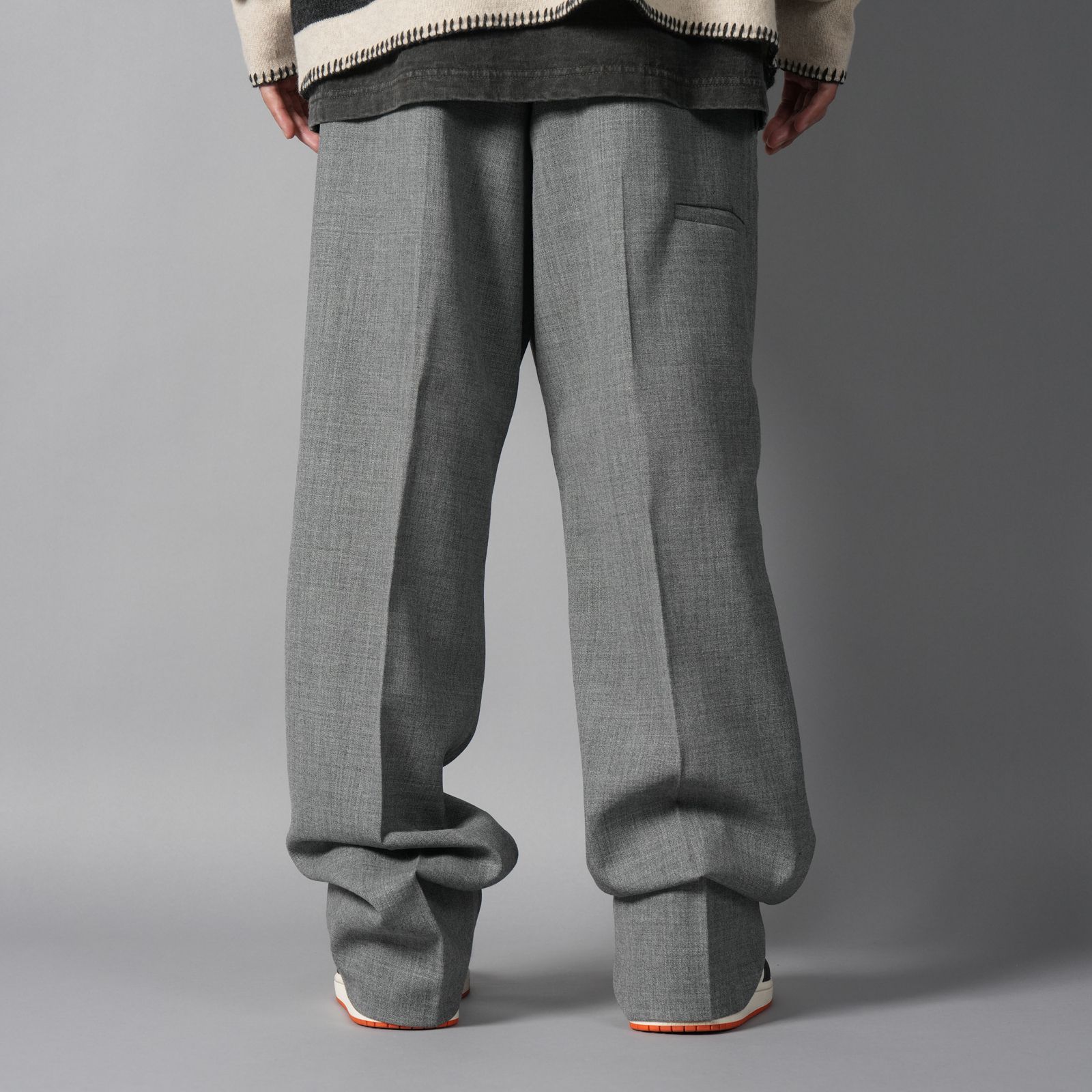 【ラスト1点】One Tuck Slacks / ワンタックスラックス (グレー)