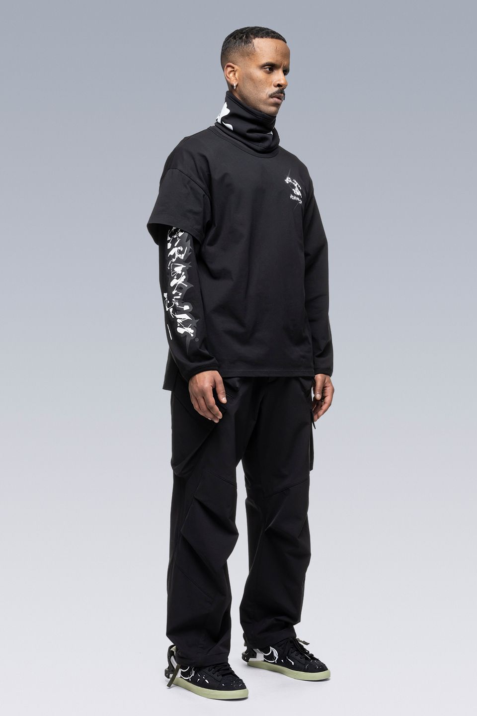 NG1-PS / Retroreflective Powerstretch Neck Gaiter Gen. 1 Next To Skin (NTS) / ネックゲイター [ストレッチ入り] (ブラック)