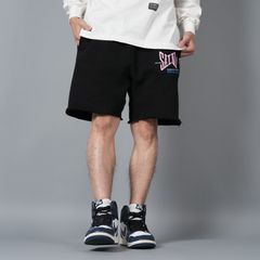 【残りわずか】SM-HR8-0000-059 / SWEAT SHORTS / RIBON SAINT / BLACK / スウェットショーツ (ブラック)