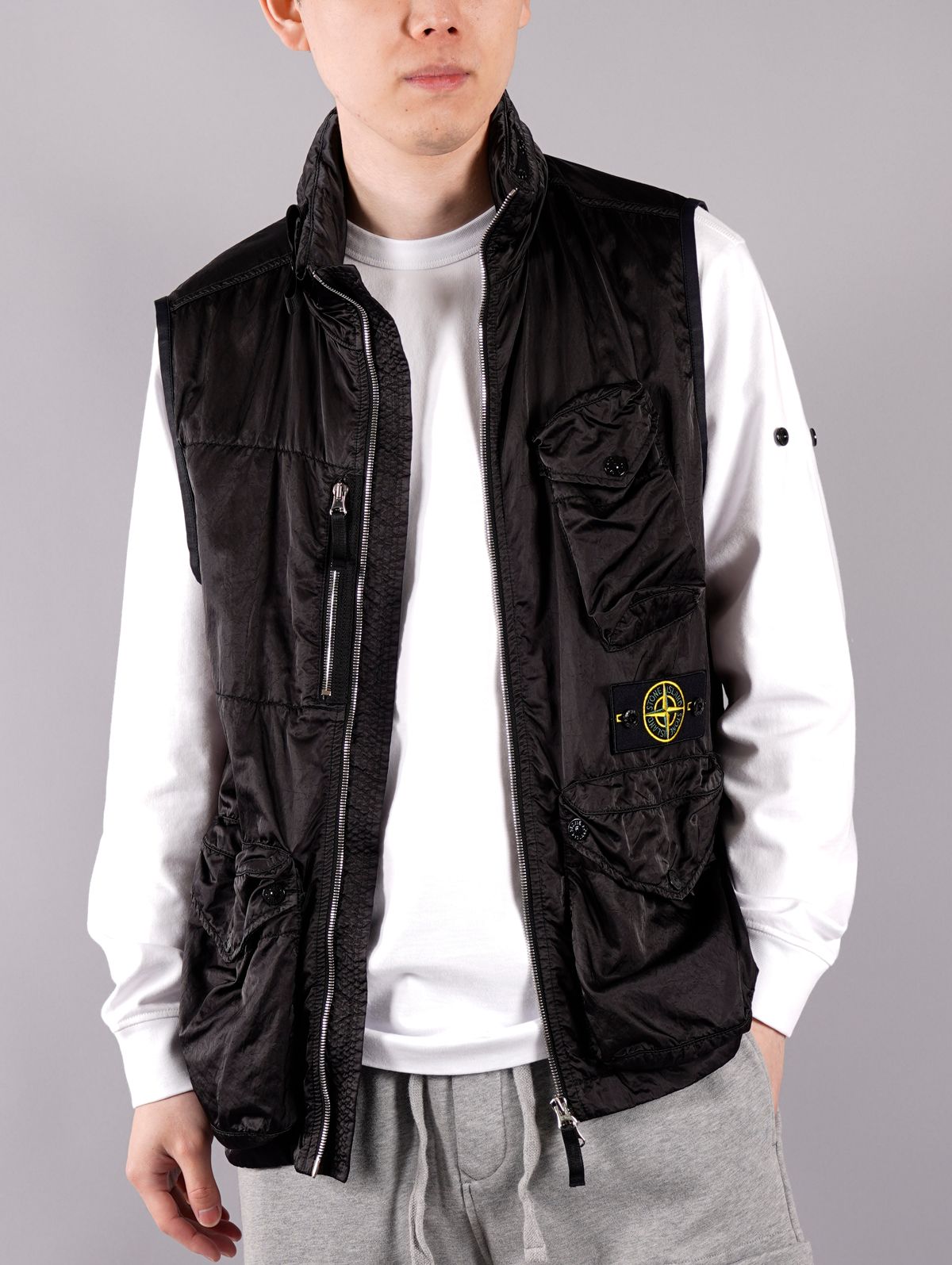 希少 Stone island ナイロンベスト L nylon raso tc-