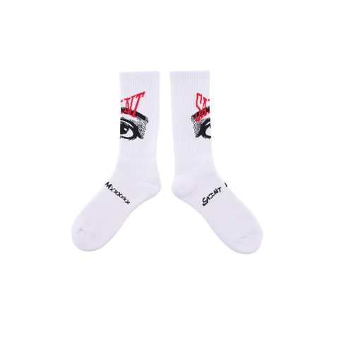 SM-MK1-0000-107 / SOCKS / EYE / WHITE / ソックス  (ホワイト)