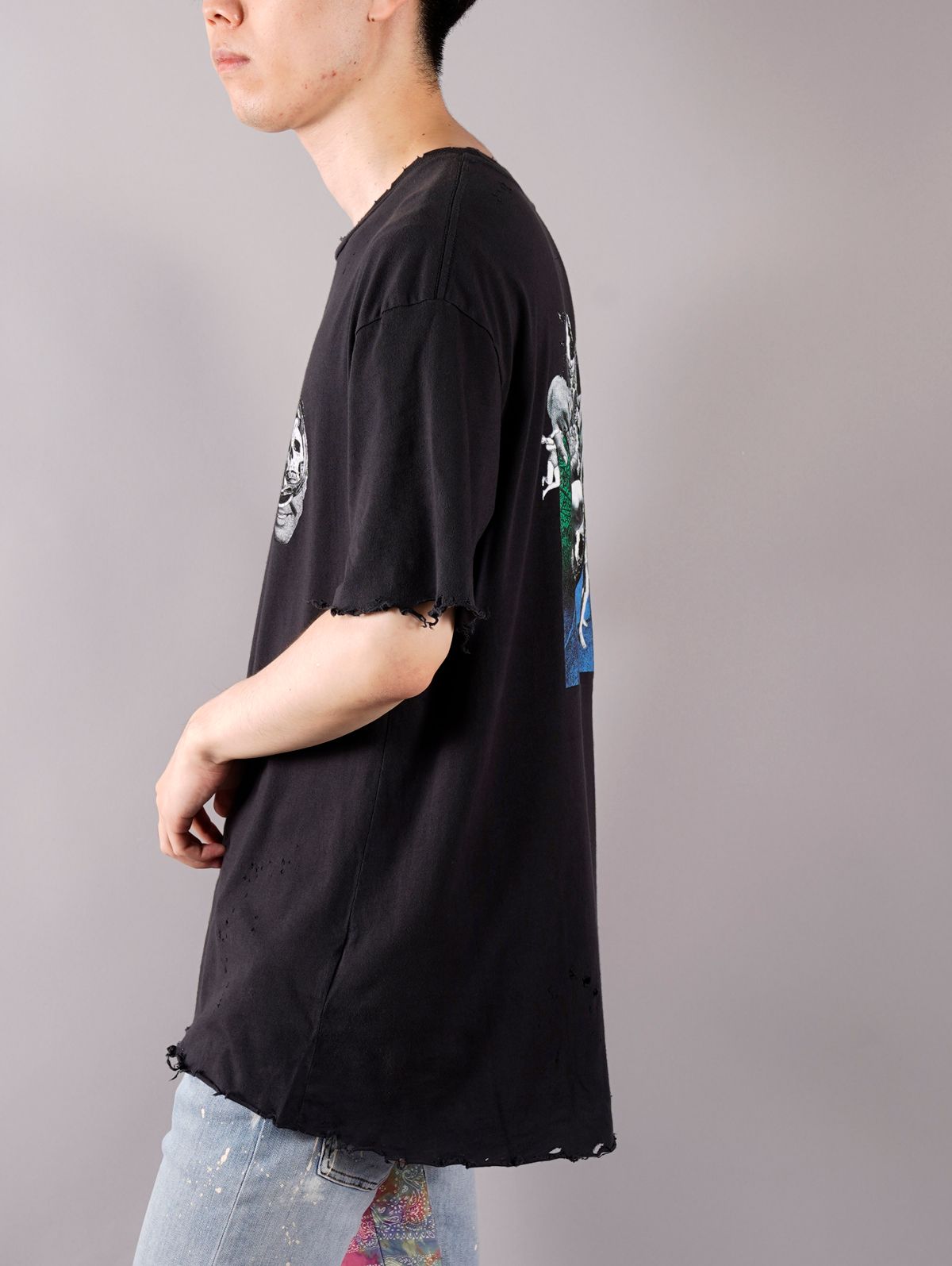 ALCHEMIST - 【限定品】FLARES N SLIPPERS / Tシャツ (ブラック) ダメージ加工 河村康輔 | Confidence