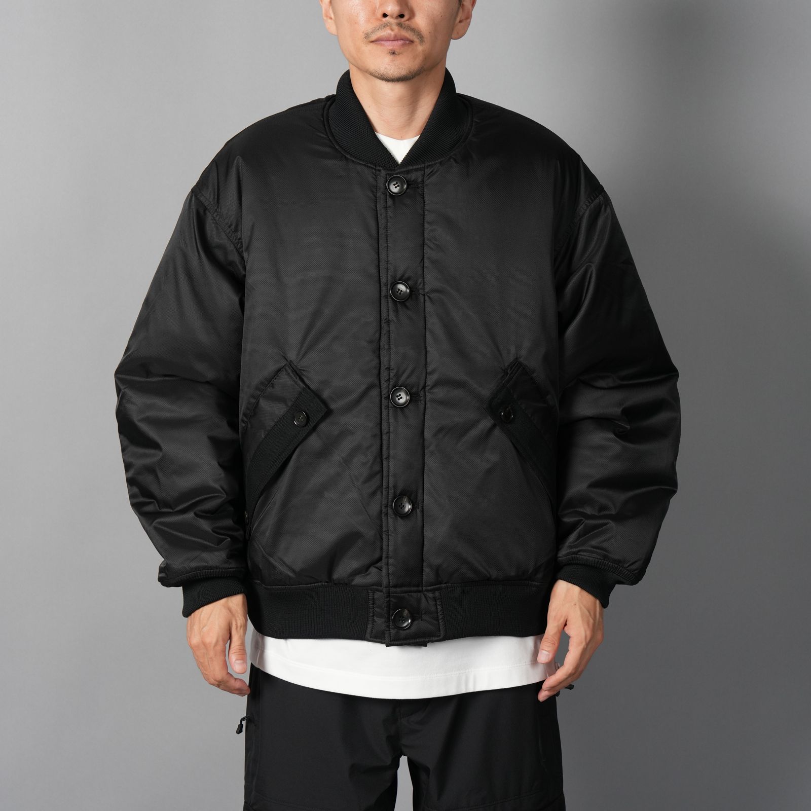WR REAMIDE DOBBY FLIGHT JACKET  / フライトジャケット (ブラック)