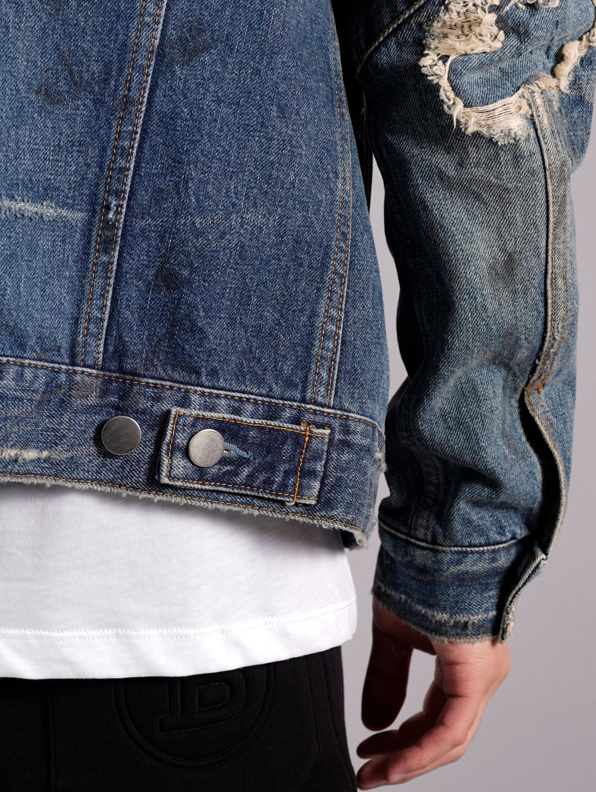 BALMAIN - 【ラスト1点】BHR BLOUSON DENIM VINTAGE DEST BALMAIN - 【ラスト1点】BHR BLOUSON DENIM VINTAGE DEST