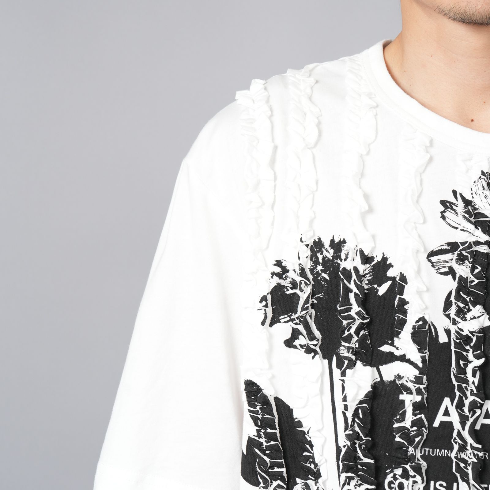 TAAKK - 【ラスト1点】RUFFLE PRINT JERSEY / ラッフルプリント