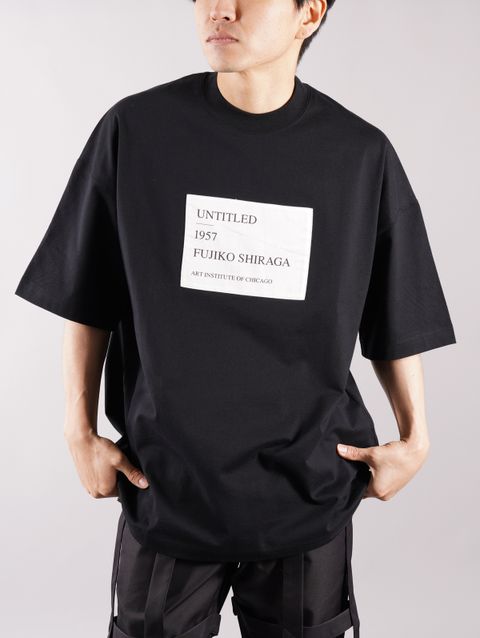 プリント Tシャツ / ドロップショルダー / ブラック