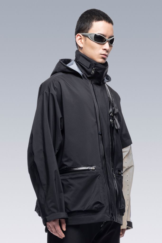 【ラスト1点】J115-GT / 3L Gore-Tex Pro Interops Jacket / work jacket / ワークジャケット / ナイロンジャケット[ゴアテックス プロ] [ワイドフィット] (ブラック/ホワイト)