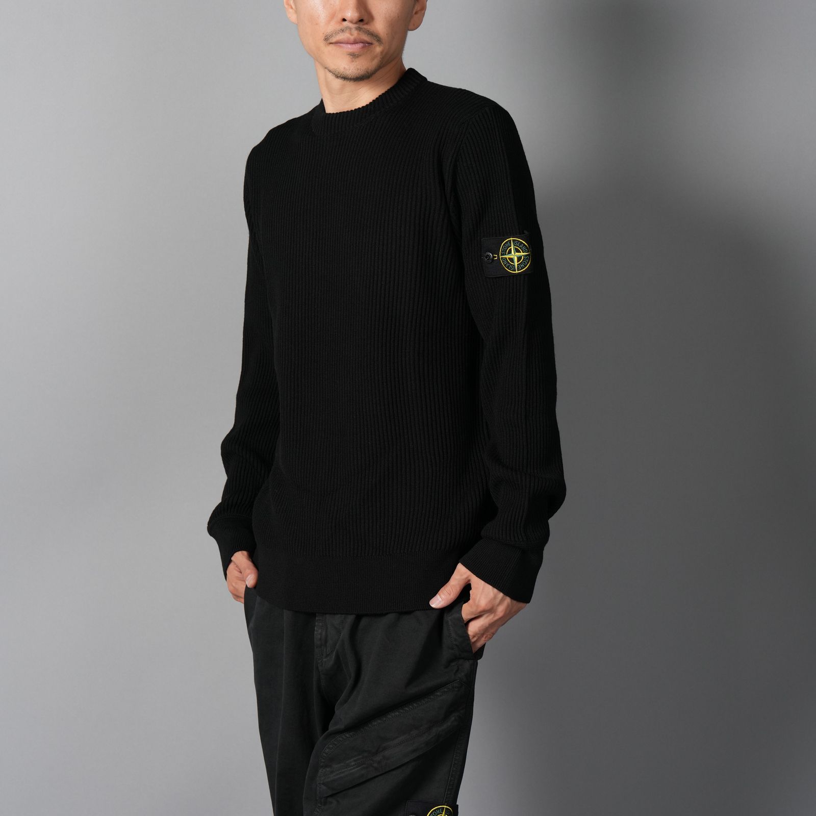 5100053 / FULL RIB RWS WOOL / ニットセーター (ブラック)
