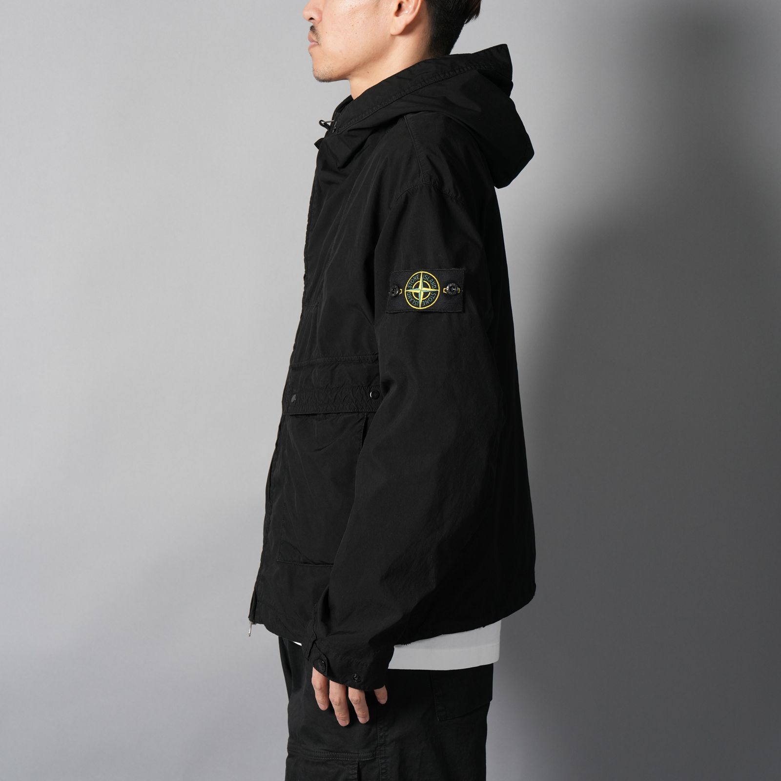 4100052 / Light Compact Touch Poly-TC Hooded Jacket / ジャケット (ブラック)
