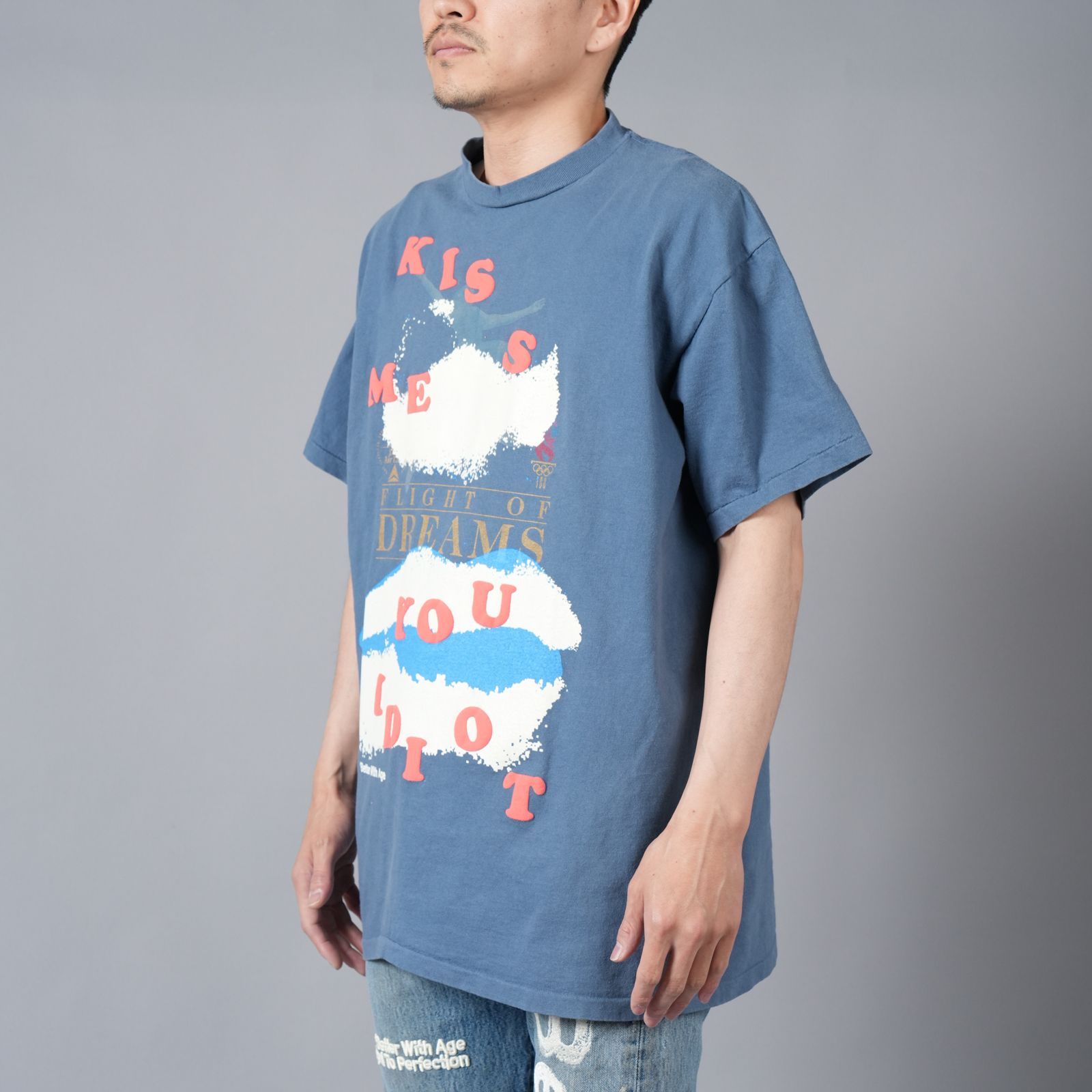 Kissing Idiots Tee / キシング イディオツ Tシャツ [Lサイズ] (ブルー)