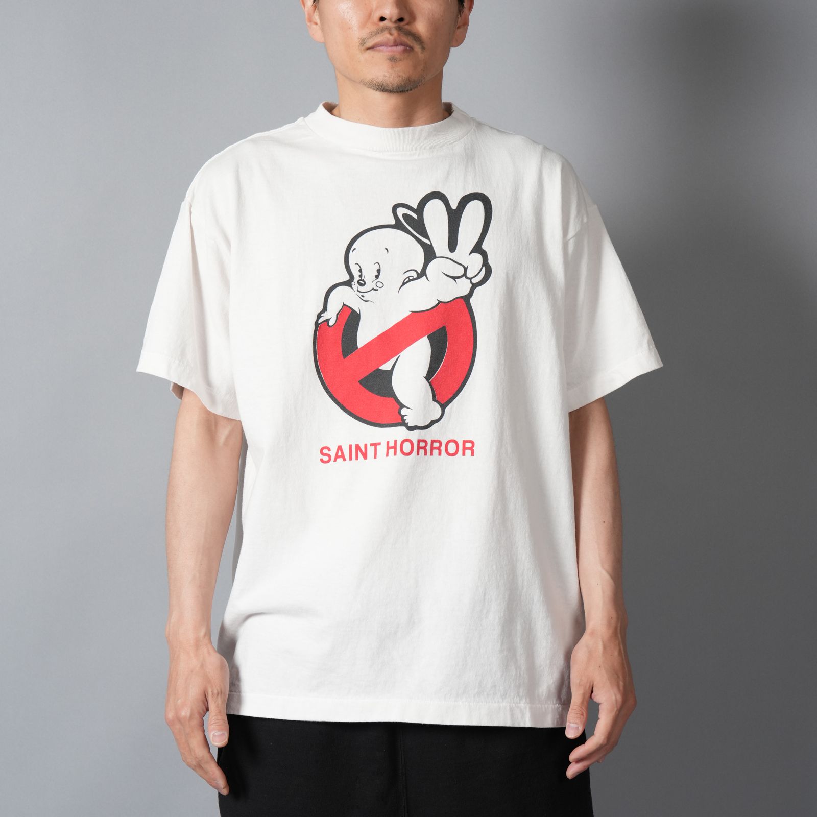 【残りわずか】SM-MK8-0000-009 / SS T-SHIRT / SAINT HORROR / WHITE / Tシャツ (ホワイト)