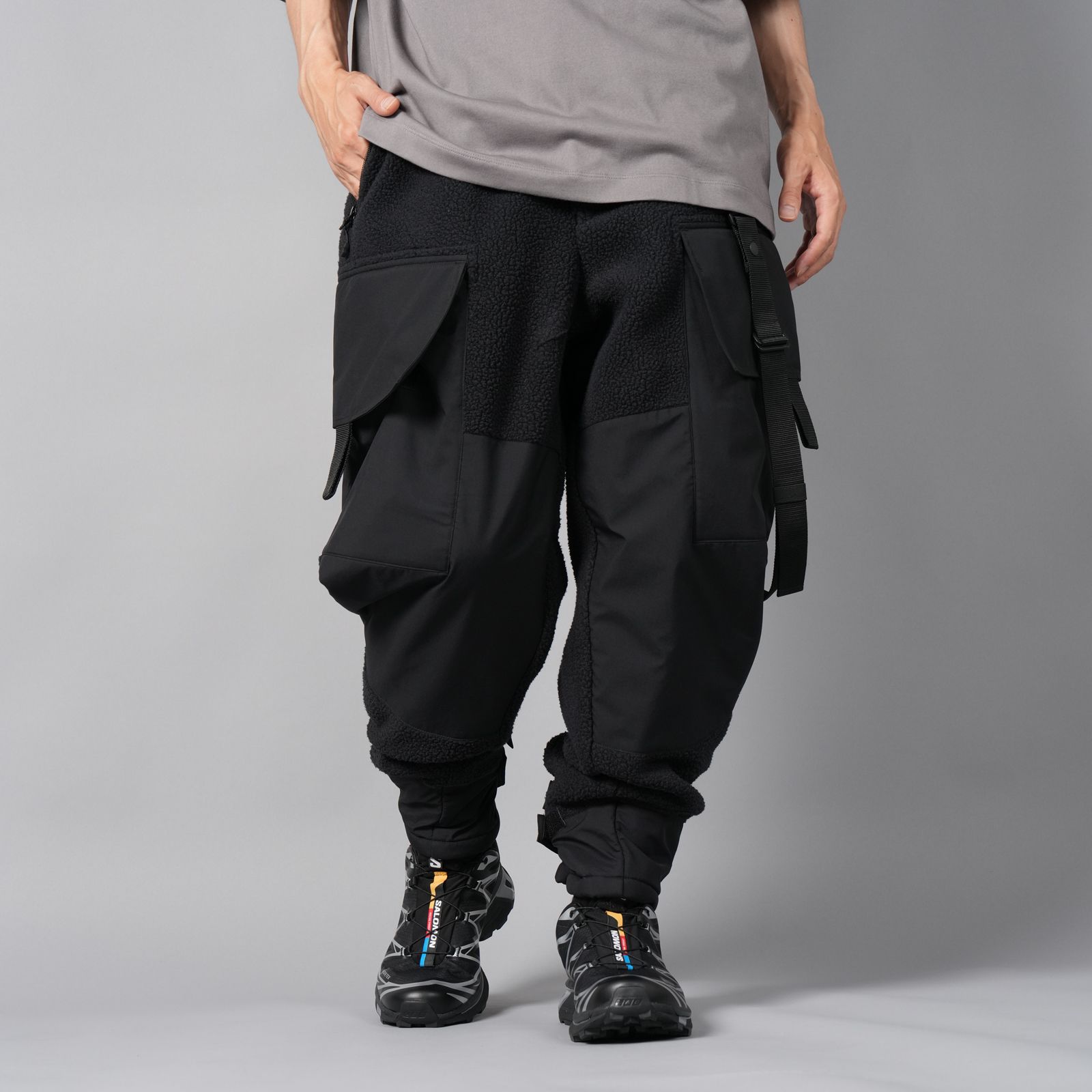 【ラスト1点】【限定】WINDSTOPPER BY GORE-TEX LABS 3L x POLARTEC  COAST GUARD TROUSERS / ゴアテックス ラボ スリーレイヤー / ナイロンパンツ [防水・防風] (ブラック)