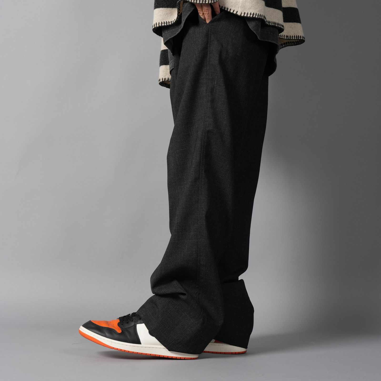 【ラスト1点】One Tuck Slacks / ワンタックスラックス (ブラック)