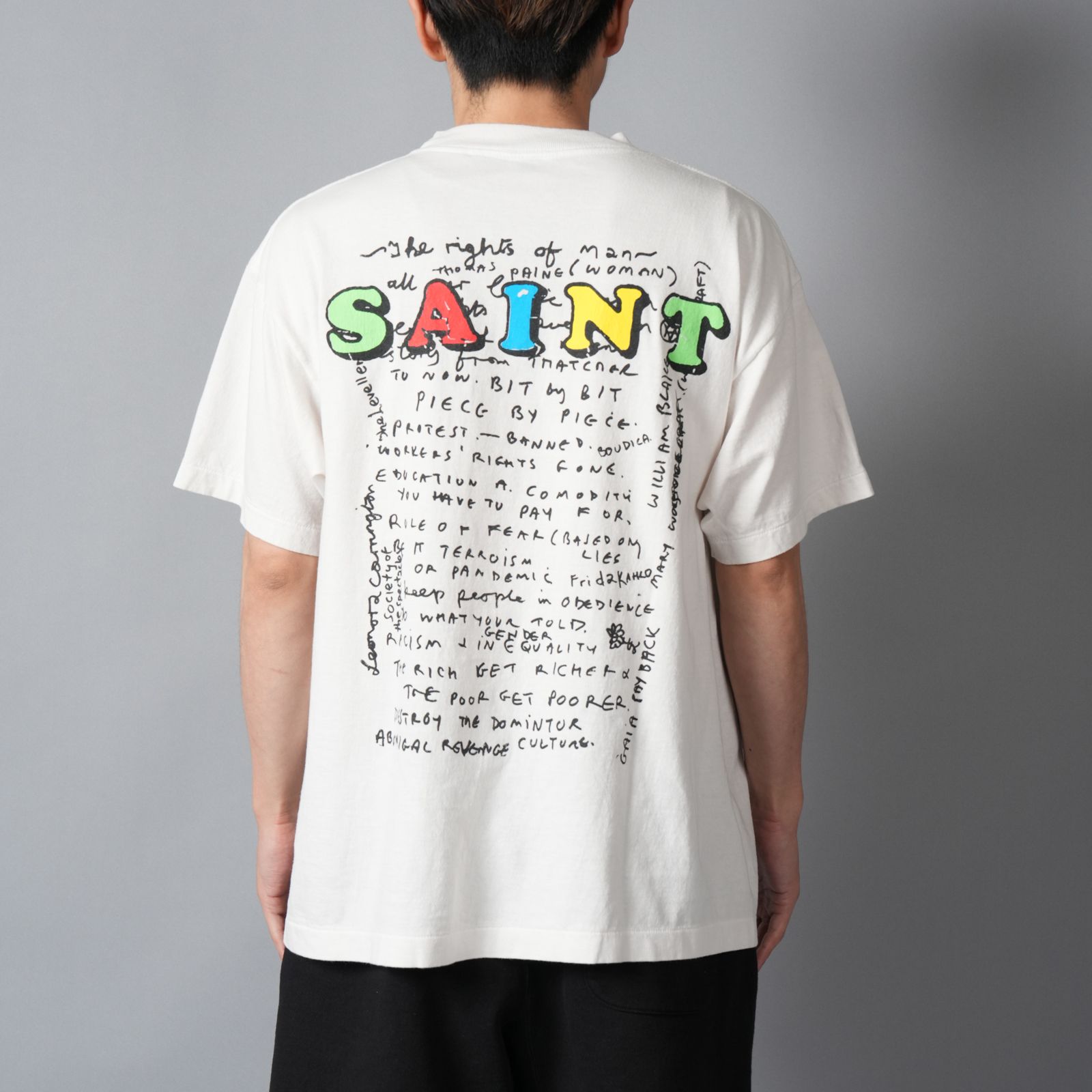 【残りわずか】【コラボ】SM-MK8-0000-C02 / JR_SS T-SHIRT / MASK / WHITE / Tシャツ (ホワイト)