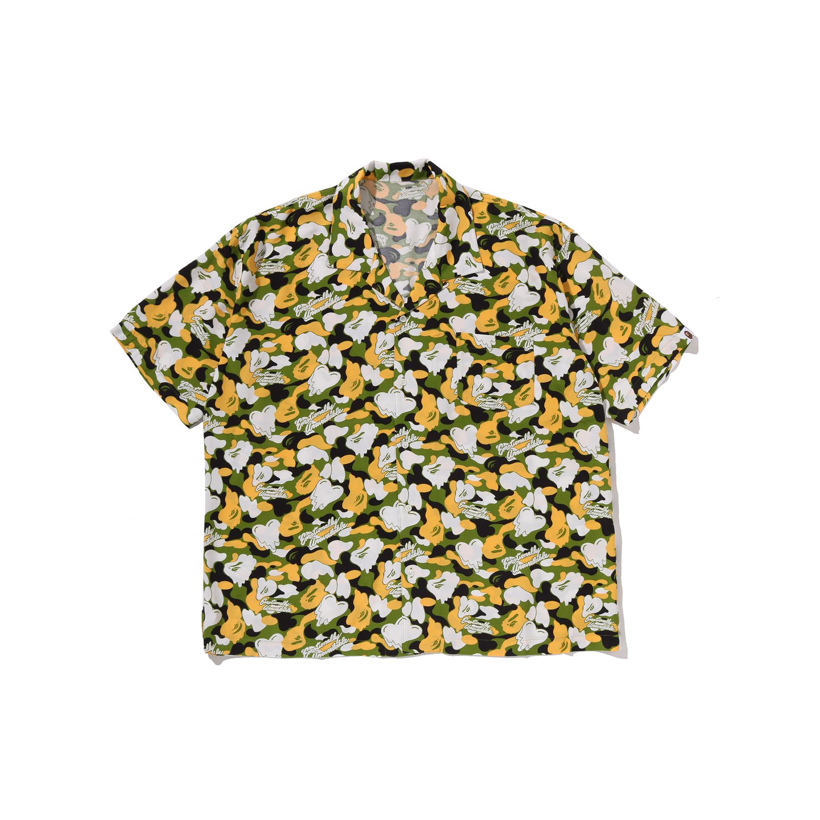 【コラボ】EU-MK8-0000-C02 / EU APE ALOHA SHIRT / GREEN / シャツ (グリーン)