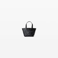 PUNCH MINI TOTE W/ STRAP / クラックルパテントレザー ミニトート / トートバック   (ブラック)
