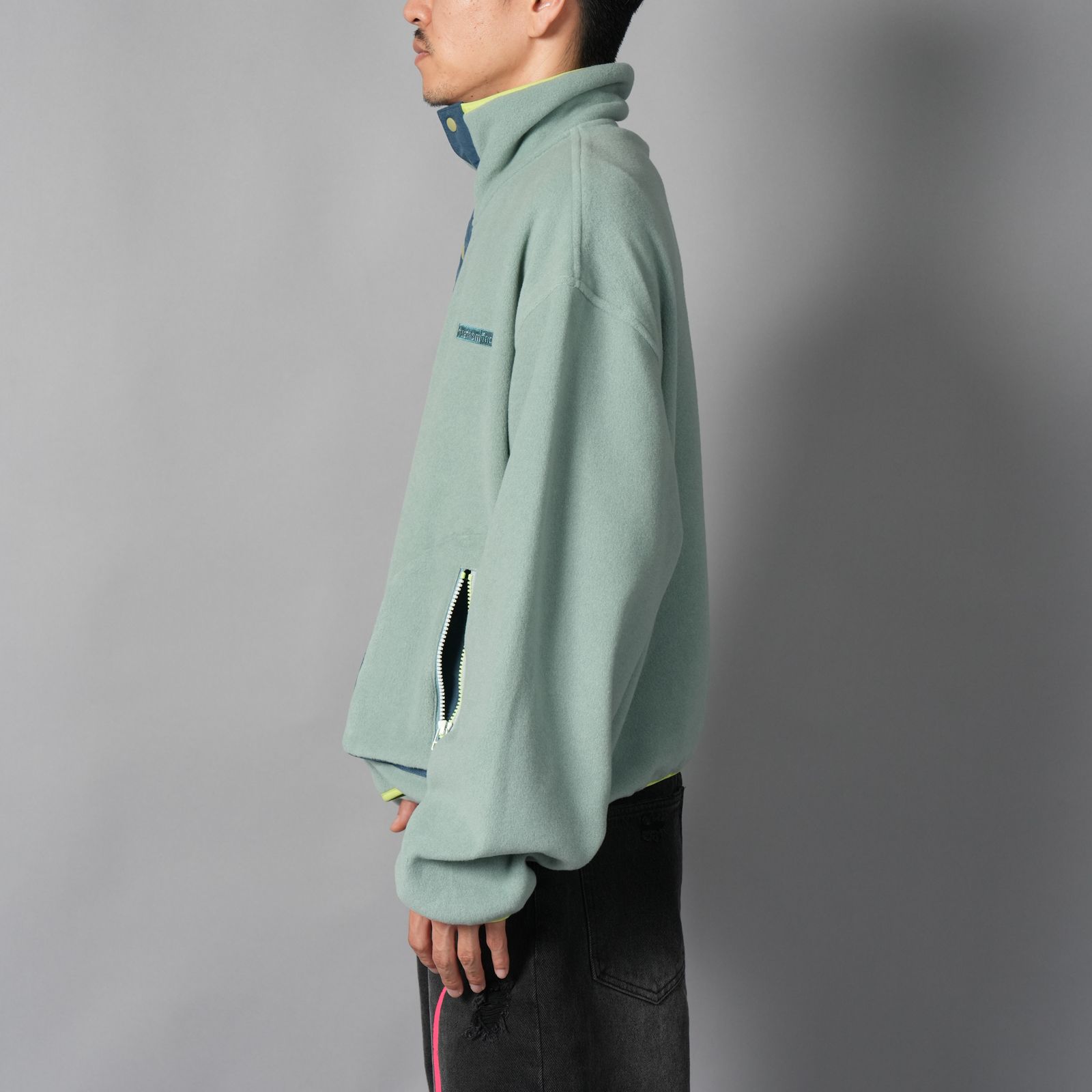 FLOWING FLEECE SWEAT / フローイング フリース スウェット  (カーキ)