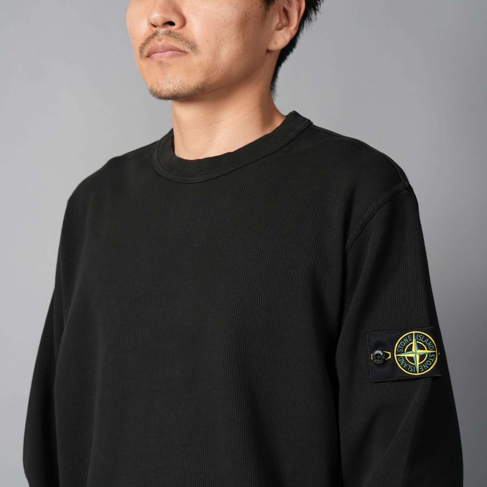 6100017 / ORGANIC COTTON INTERLOCK  / クルーネックスウェット(ブラック)