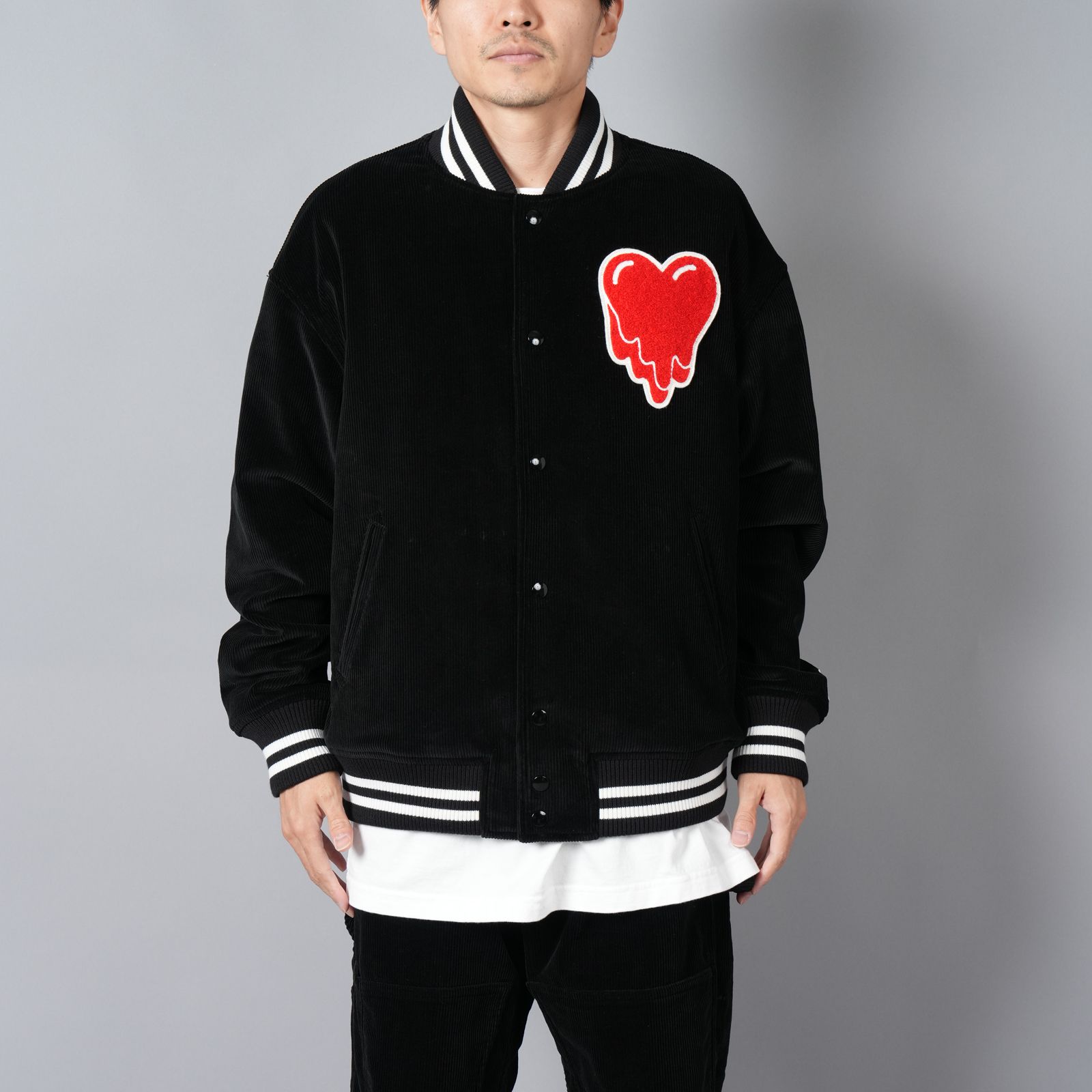 EU-YS1-0000-001 / HEART LG CORDUROY JKT / BK / ハートロゴ コーデュロイジャケット  (ブラック)