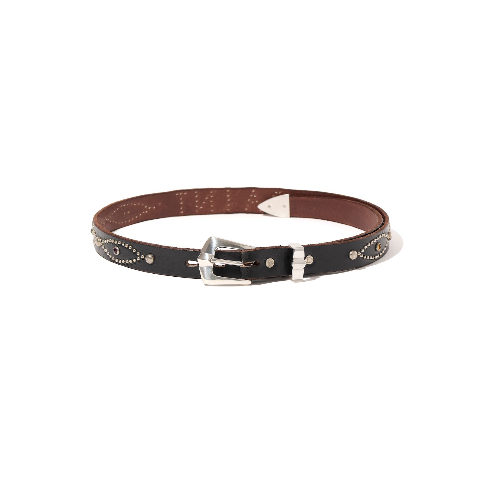 【ラスト1点】【コラボ】SM-MK8-0000-C66 / HTC_BELT_NARROW / RINBW STONE / BLK / ベルト  (ブラック/マルチ)