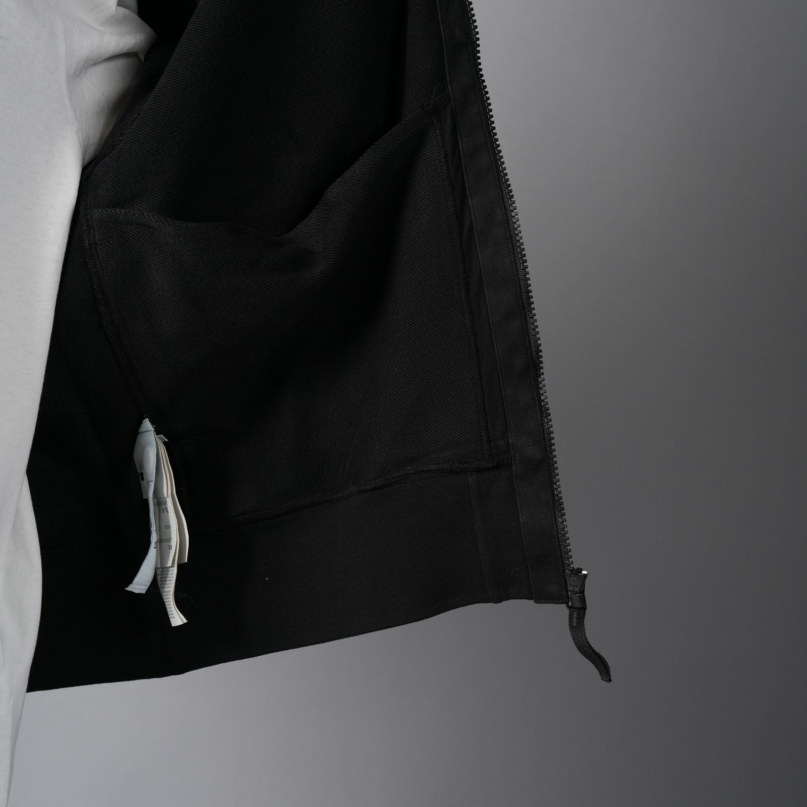 6100009 ORGANIC COTTON FLEECE / コットンフリース / ジップパーカー (ブラック)