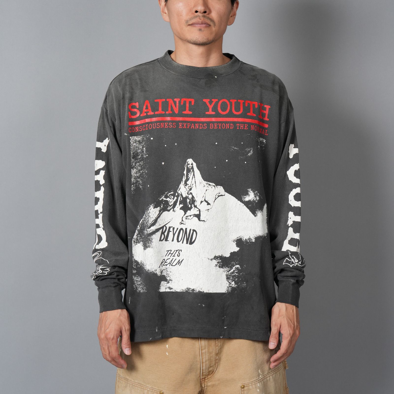 【ラスト1点】SM-HR1-0000-032 / LS TEE / SAINT YOUTH / BLACK / Tシャツ (ブラック)