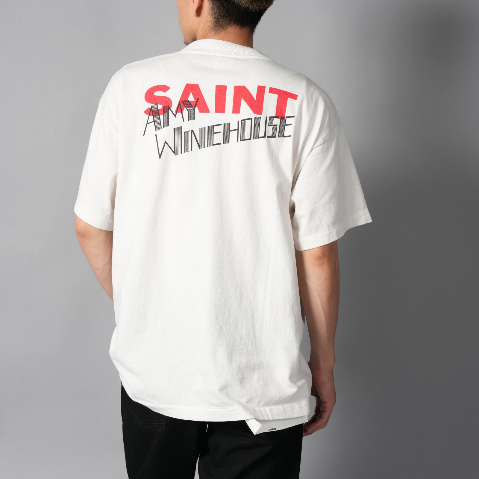 【残りわずか】【コラボ】SM-MK1-0000-C14 / AMY_SS T-SHIRT / BACK TO BLK / WHITE / Tシャツ (ホワイト)