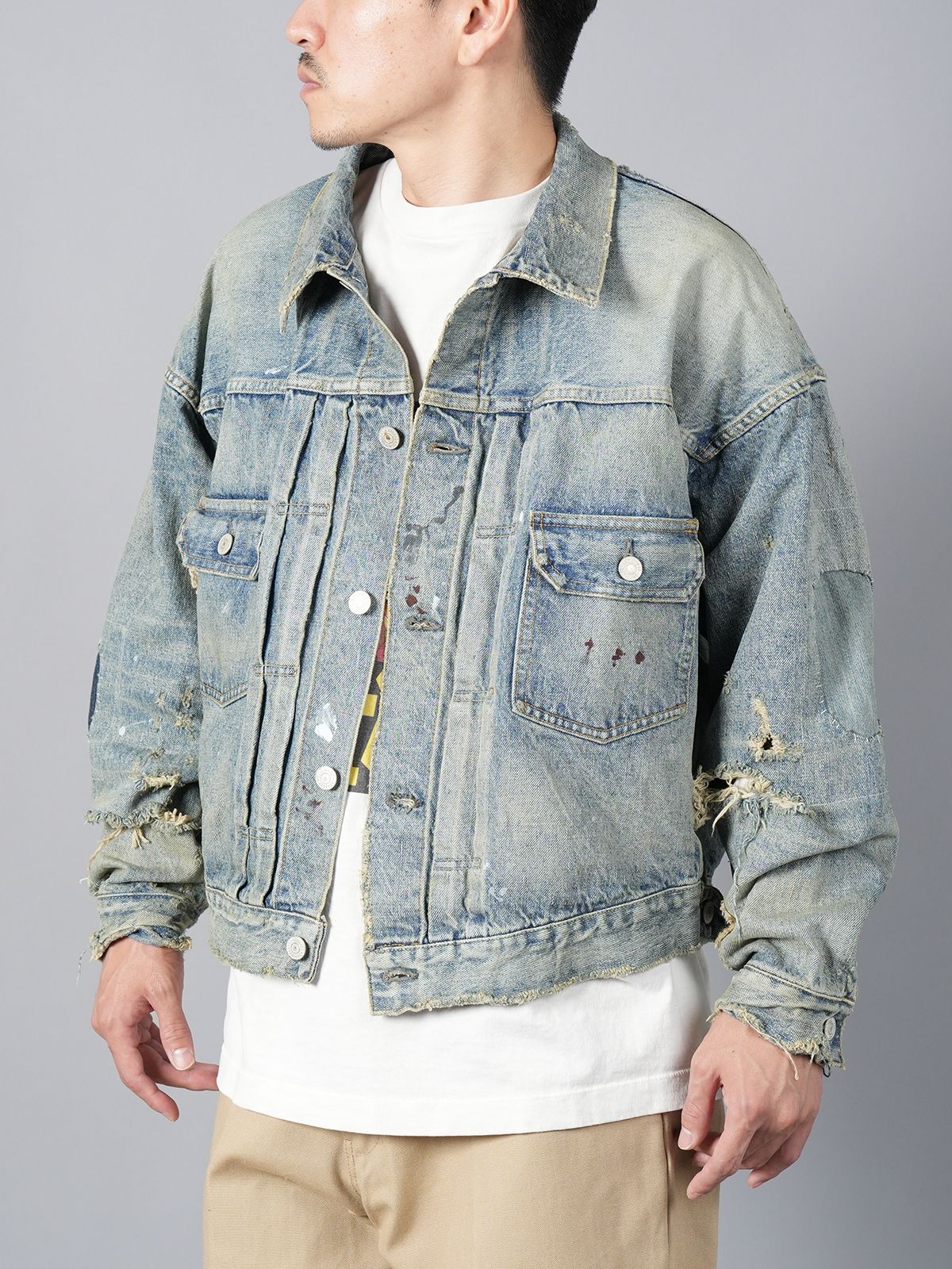 SAINT M×××××× - 【残りわずか】【限定】SM-A23-0000-C17 / BJ_DENIM JKT / DAMAGE /  デニムジャケット (ブルー) | Confidence