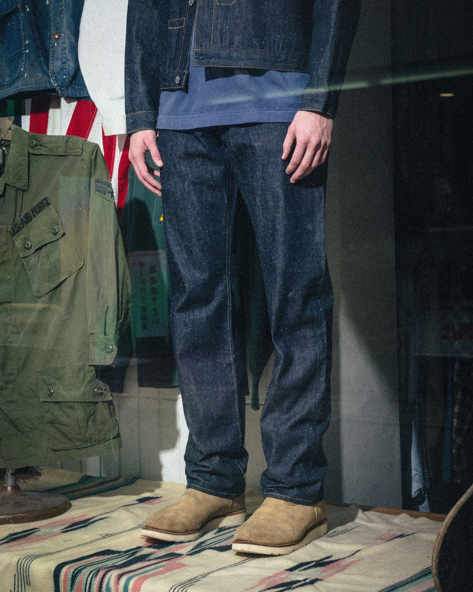 【コラボ】SM-MK8-0000-C46 / BBJ_DENIM PANTS / REGID / BLUE / ベルベルジン デニムパンツ (リジッド)(ブルー)
