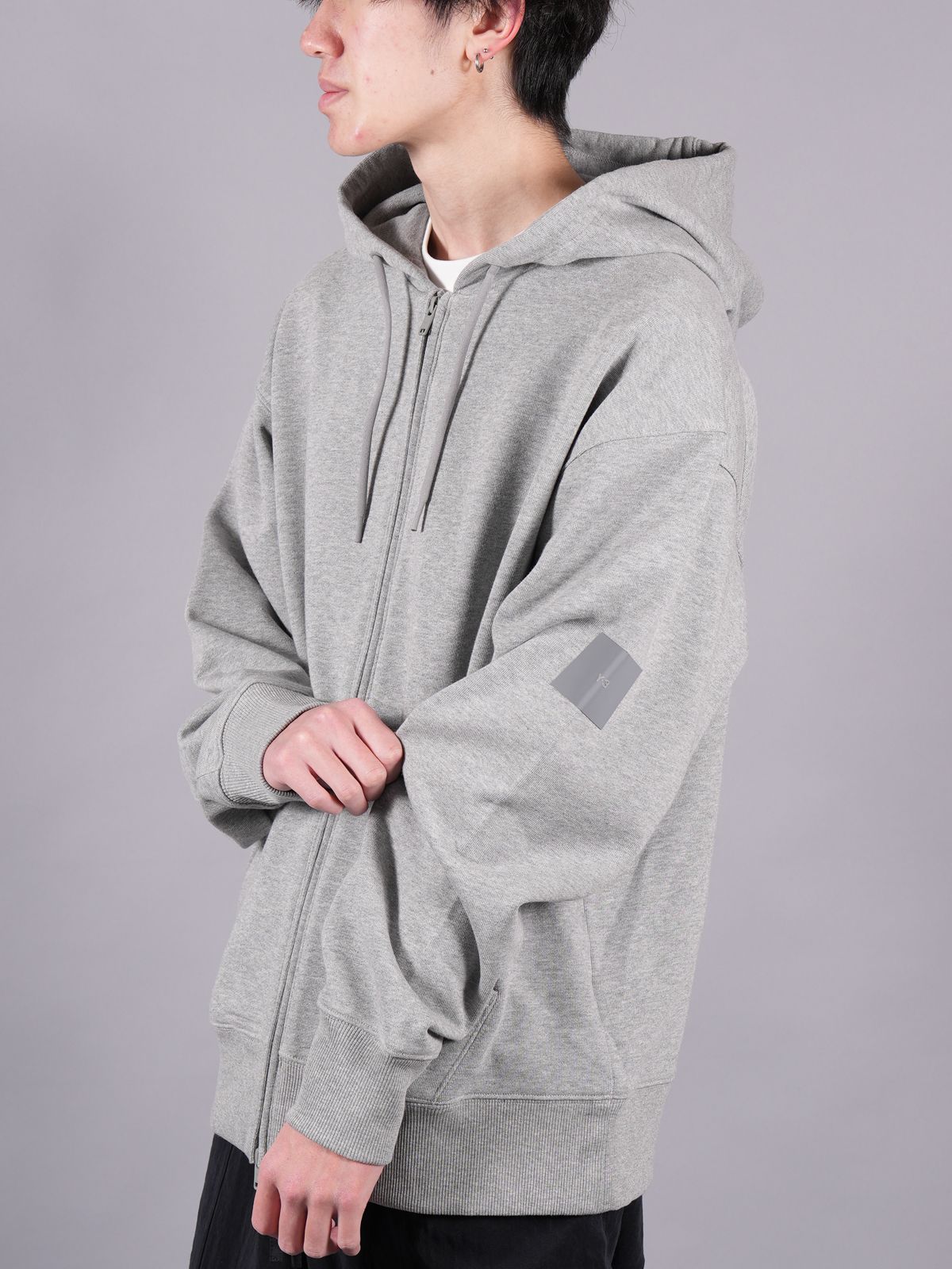 【定番アイテム】 【ラスト1点】 FT ZIP HOODIE  / ジップフーディー  【オーバーシルエット】 (ミディアムグレーヘザー)