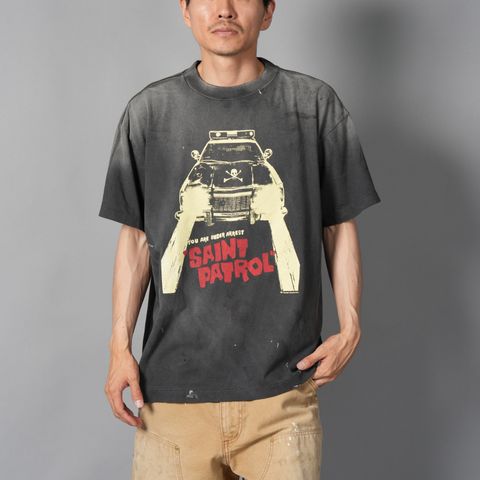 【ラスト1点】SM-HR1-0000-017 / SS TEE / SAINT PATOROL / BLACK / Tシャツ (ブラック)