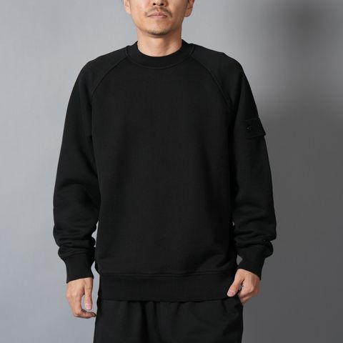 6100028 / HEAVY ORGANIC COTTON FLEECE_S.I. GHOST / クルーネックスウェット・トレーナー (ブラック)
