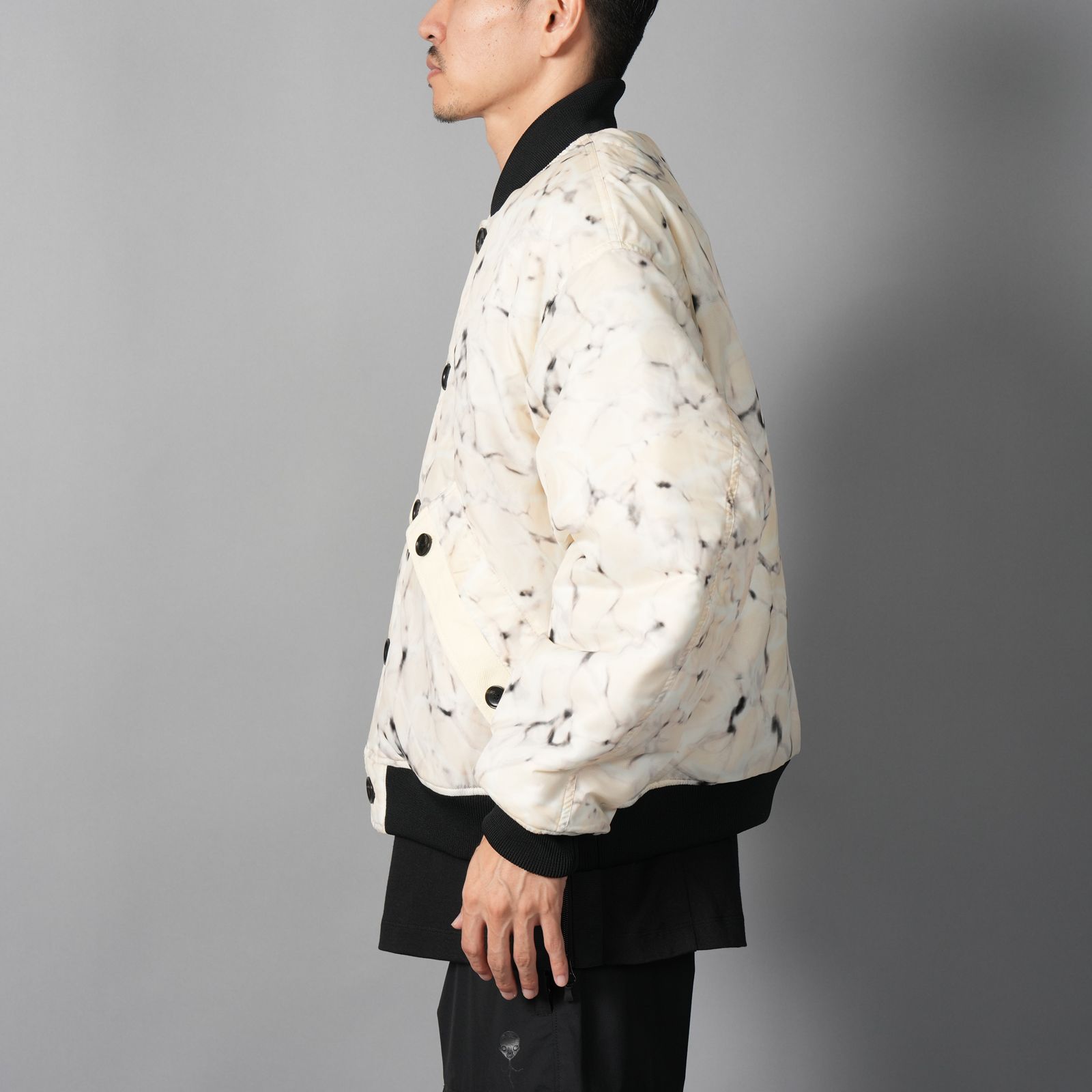 WR REAMIDE DOBBY FLIGHT JACKET  / フライトジャケット (マーブルベージュ)