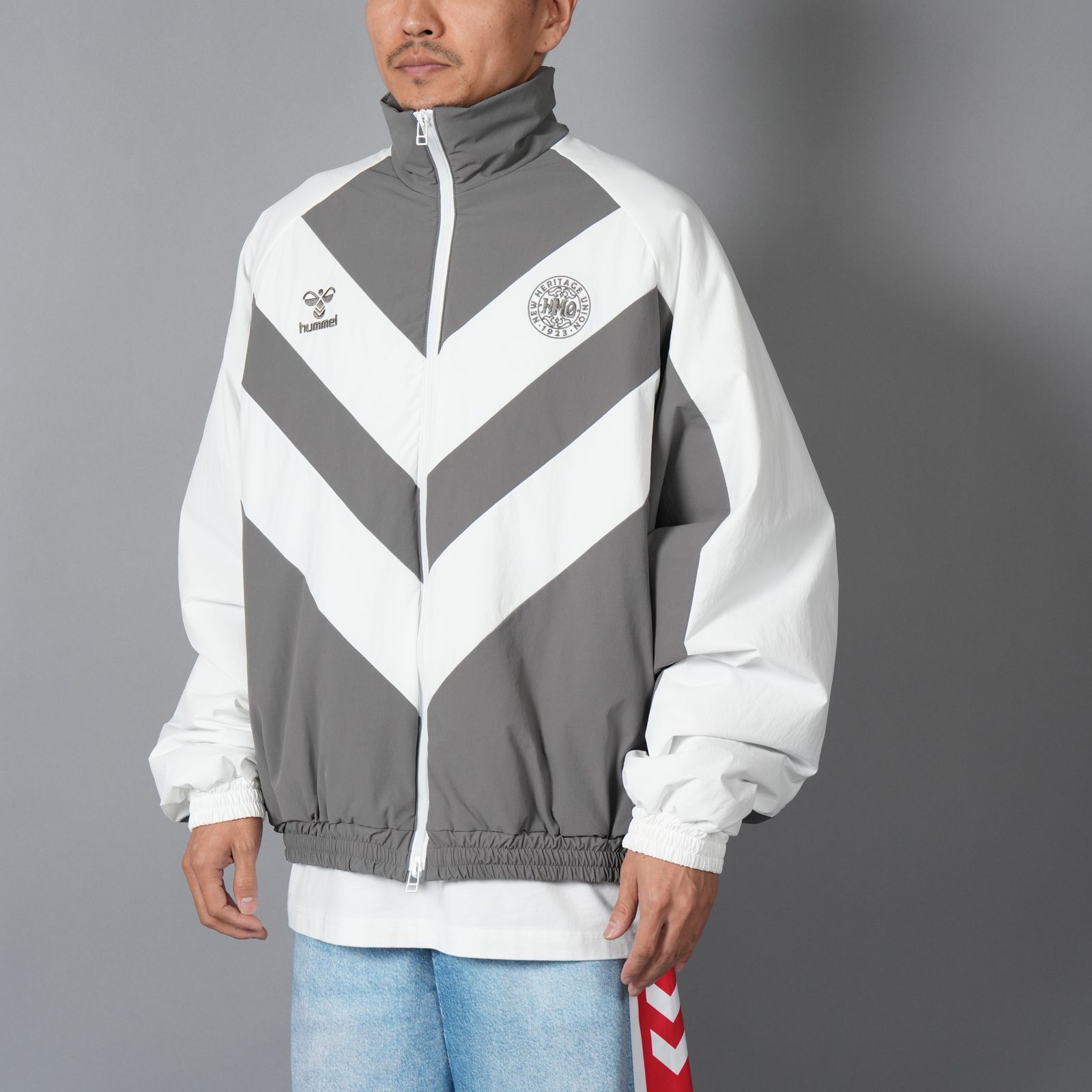 【ラスト1点】CORDURA CHEV PUFF JACKET / パフジャケット (グレー/ホワイト)