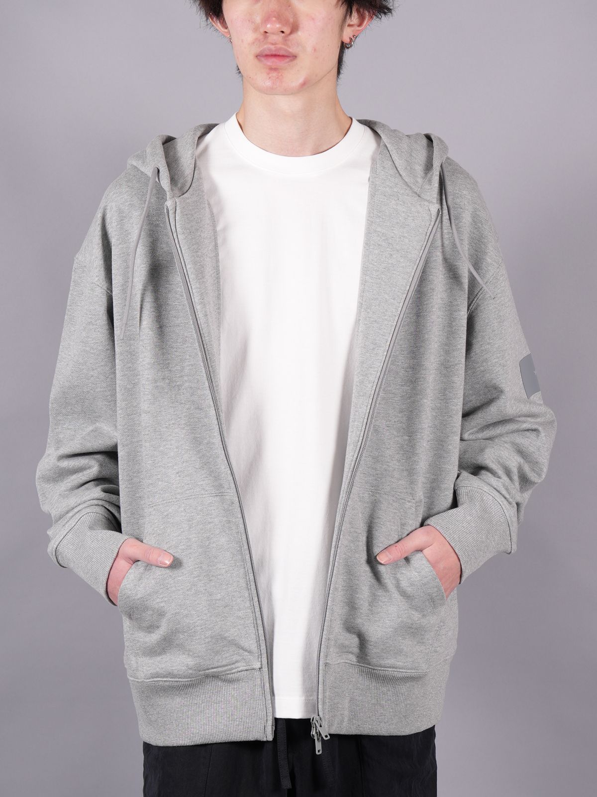 【定番アイテム】 【ラスト1点】 FT ZIP HOODIE  / ジップフーディー  【オーバーシルエット】 (ミディアムグレーヘザー)
