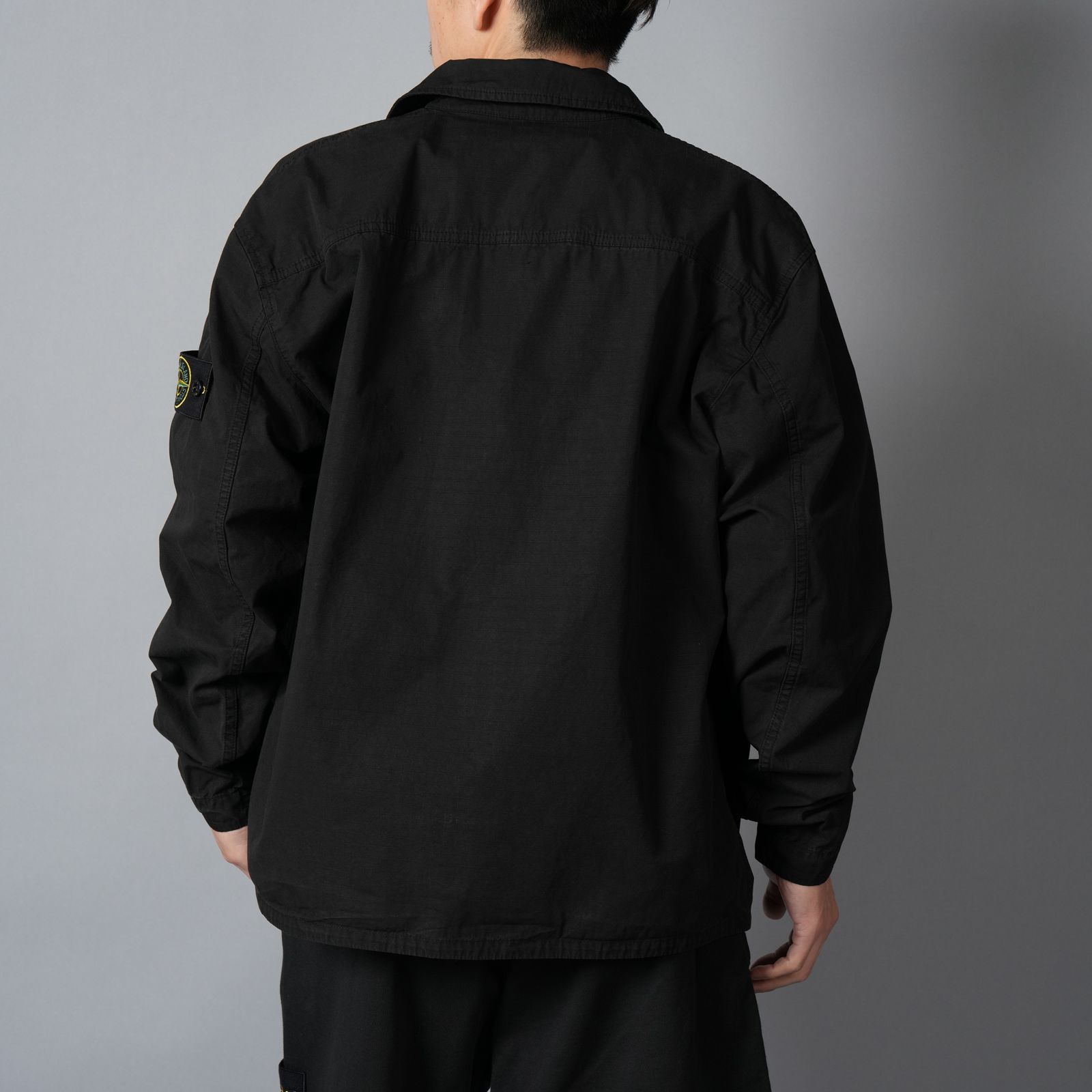 1200005 / MERCERISED ORGANIC COTTON RIPSTOP / オーバーシャツ(ブラック)