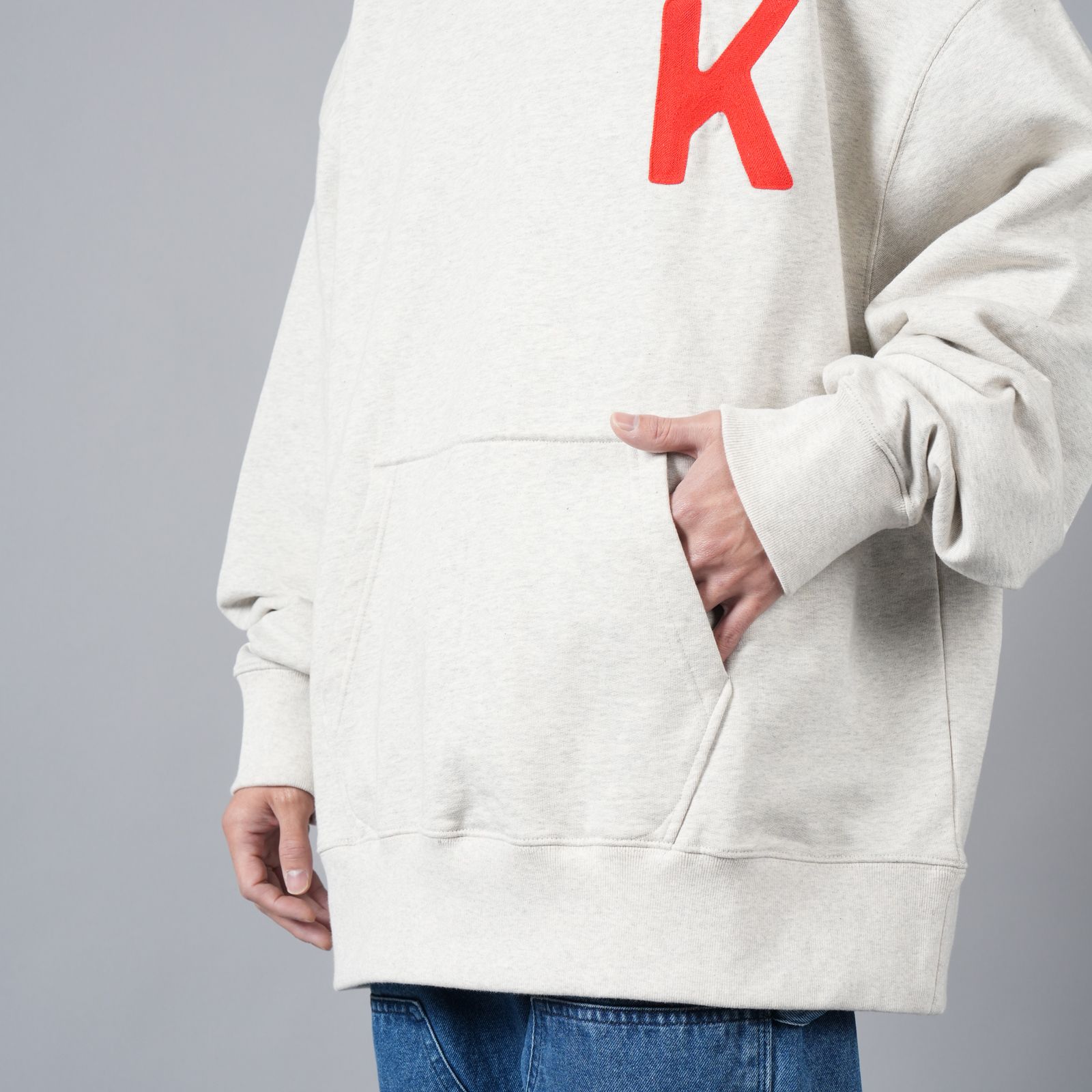 【ラスト1点】'KENZO LUCKY TIGER' フーディー  / パーカー [ユニセックス](ペールグレー)