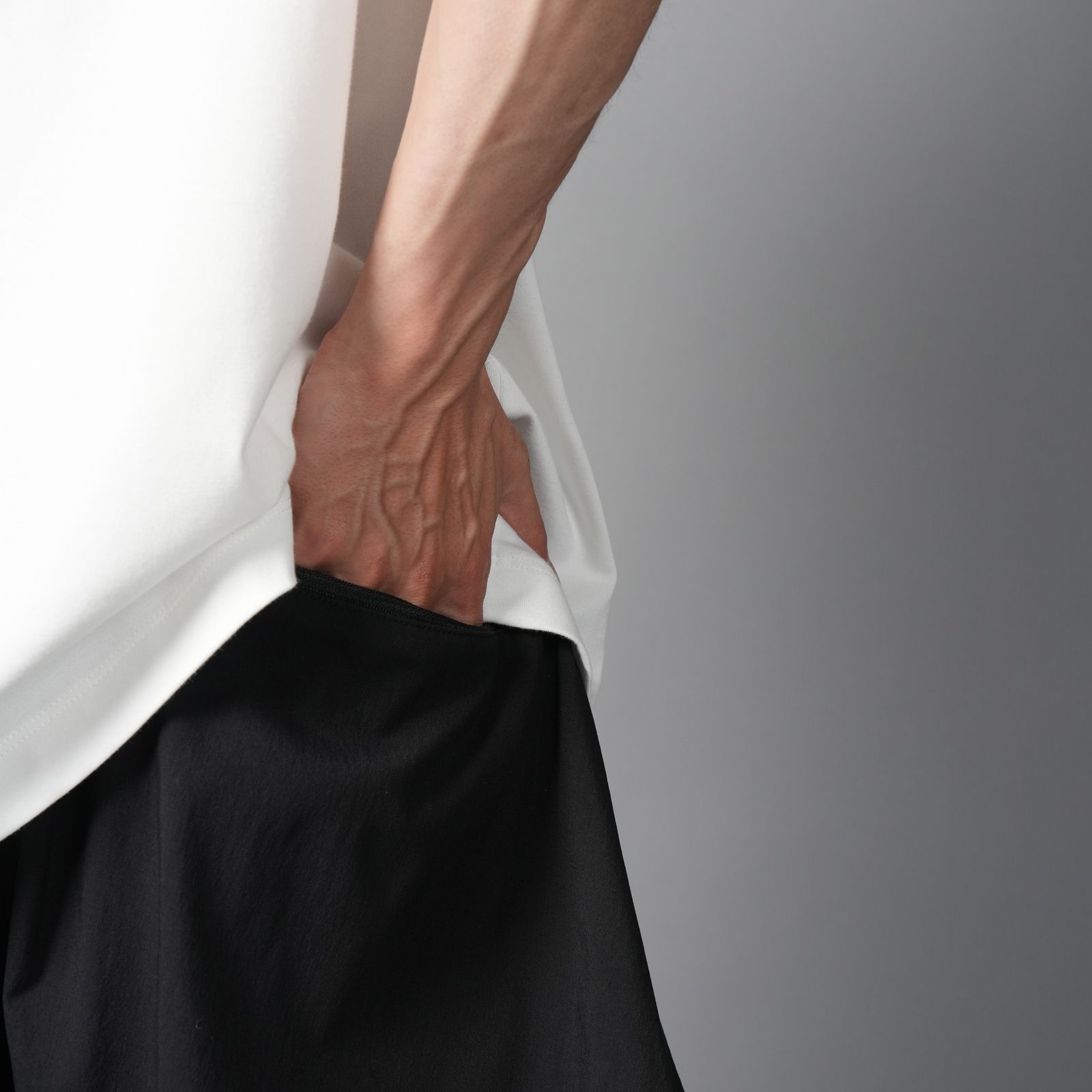 SP62-M / NYLON STRETCH WEB BELT SHORT PANT / ショートパンツ [ウルトラワイドフィット][ストレッチ入り] (ブラック)