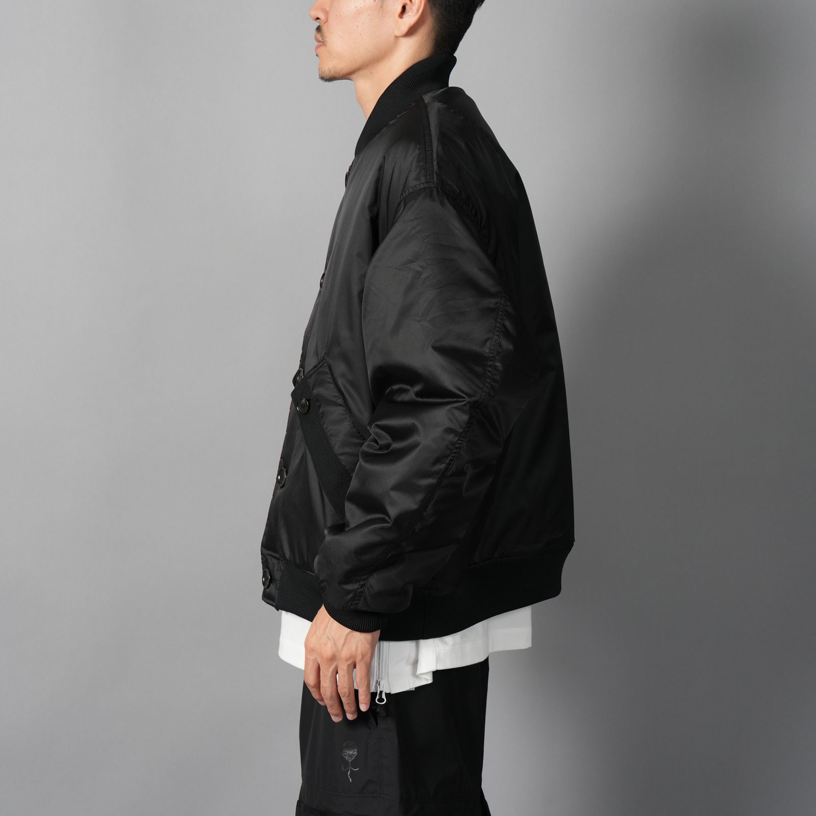 WR REAMIDE DOBBY FLIGHT JACKET  / フライトジャケット (ブラック)